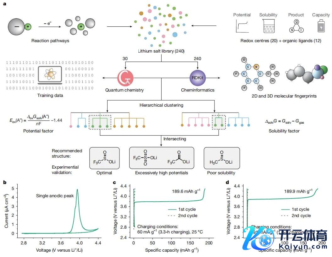 图2. 接续机器学习和有机电化学发掘新式补锂剂。
