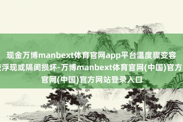 现金万博manbext体育官网app平台温度骤变容易导致电解液浮现或隔阂损坏-万博manbext体育官网(中国)官方网站登录入口