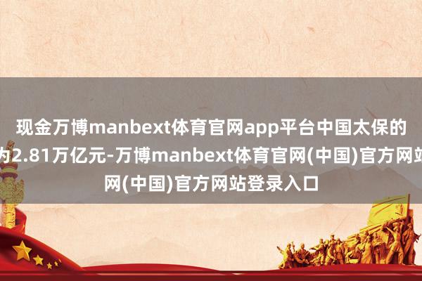 现金万博manbext体育官网app平台中国太保的投资钞票为2.81万亿元-万博manbext体育官网(中国)官方网站登录入口
