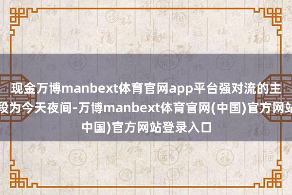 现金万博manbext体育官网app平台强对流的主要影响时段为今天夜间-万博manbext体育官网(中国)官方网站登录入口